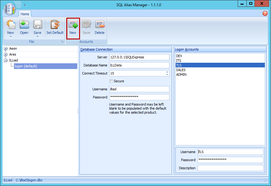 Creating a SQL Alias Manager Profile | Atlas Systems Documentation