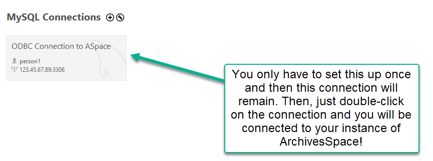 Connection Saved