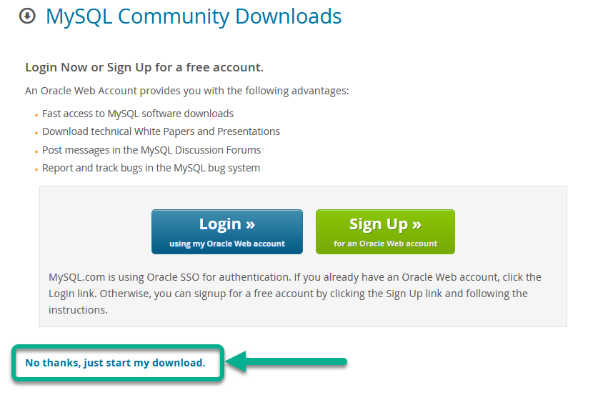 Skip Oracle Account