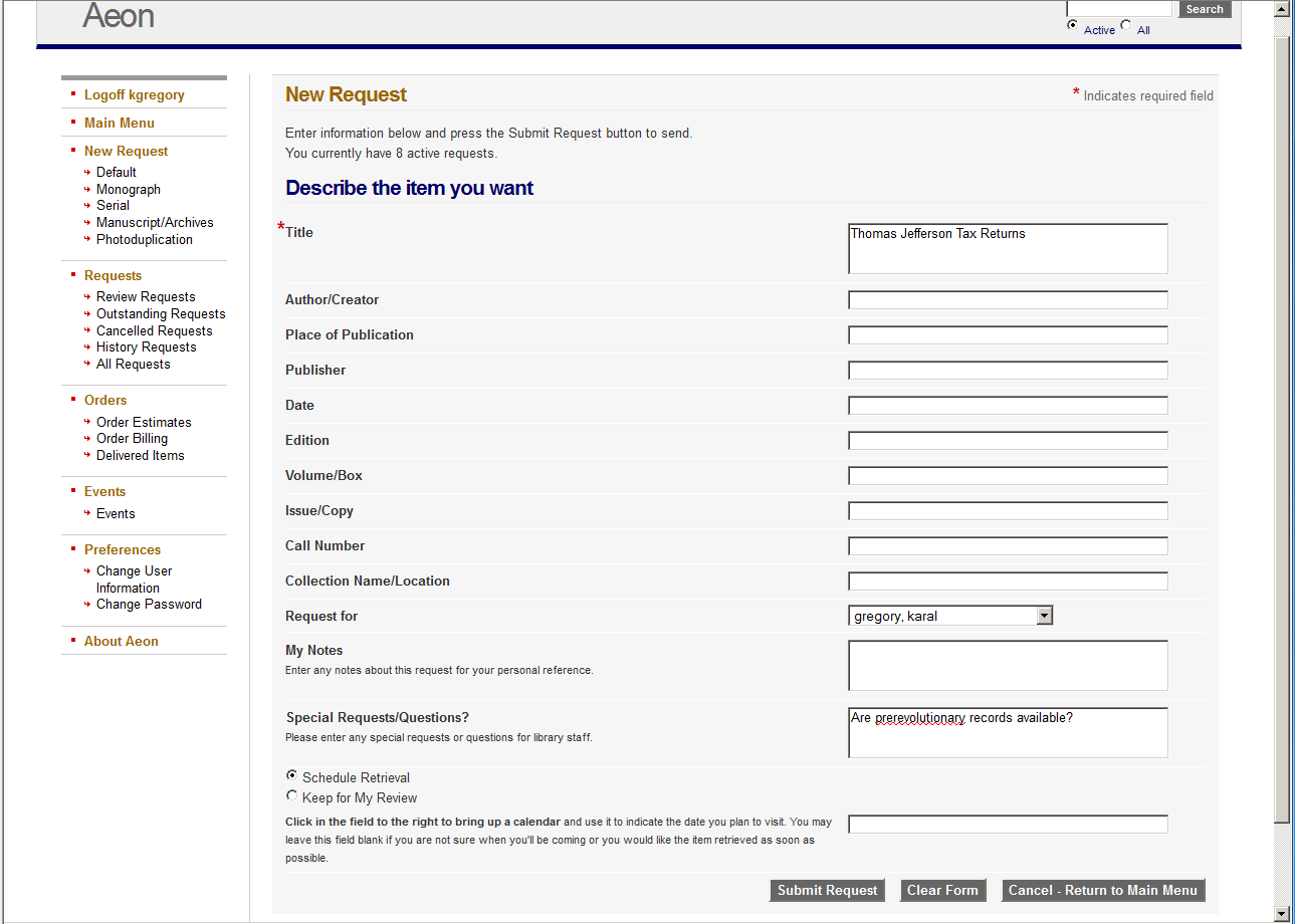 Submitting Requests via Manual Entry | Atlas Systems Documentation